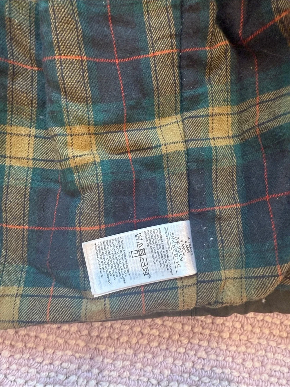 GAP Kids Green Canvas Jacket with Corduroy Collar